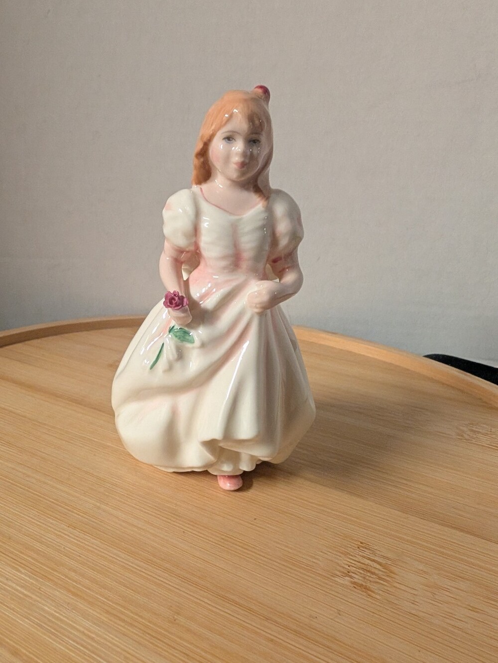 Vintage Royal Doulton Wedding Flower Girl HN3602 Mini Figurine England 1993